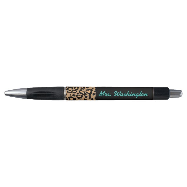 cadeau de stylo de l'école de léopard personnalisé (Devant)
