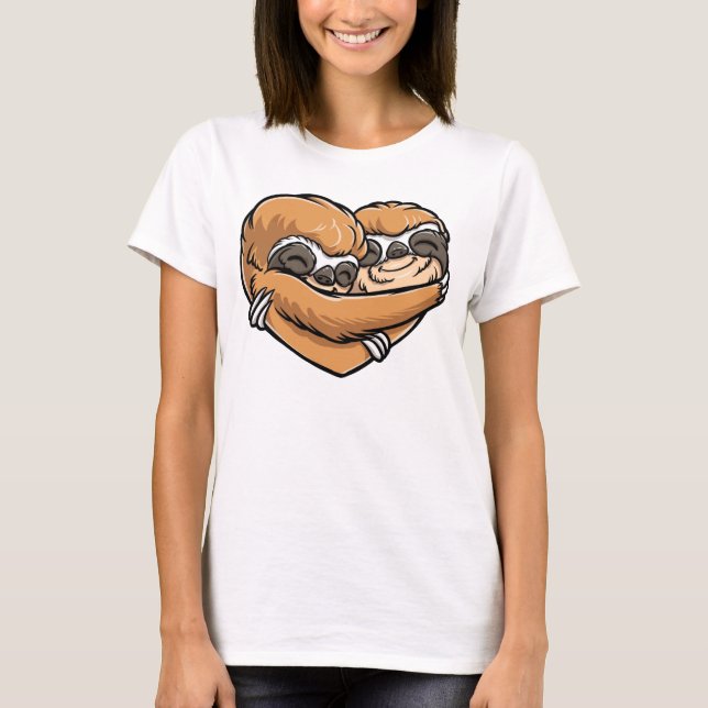 Cadeau de T-shirt de jour de Valentines de coeur (Devant)