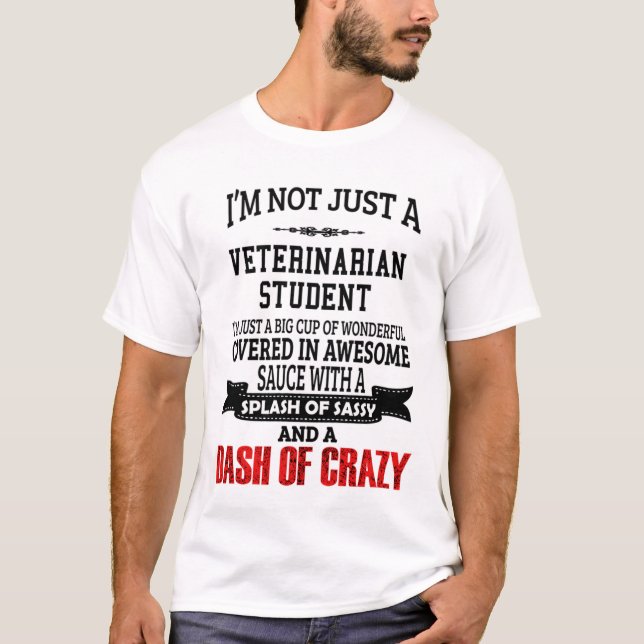 Cadeau de T-shirt étudiant vétérinaire/actuel, amu (Devant)