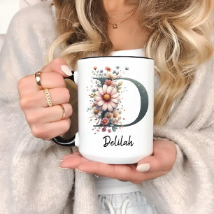 Cadeau de tasse à café de fleur de naissance perso