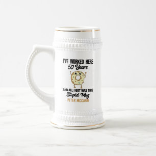 Cadeau de tasse d'appréciation de 50 ans de travai