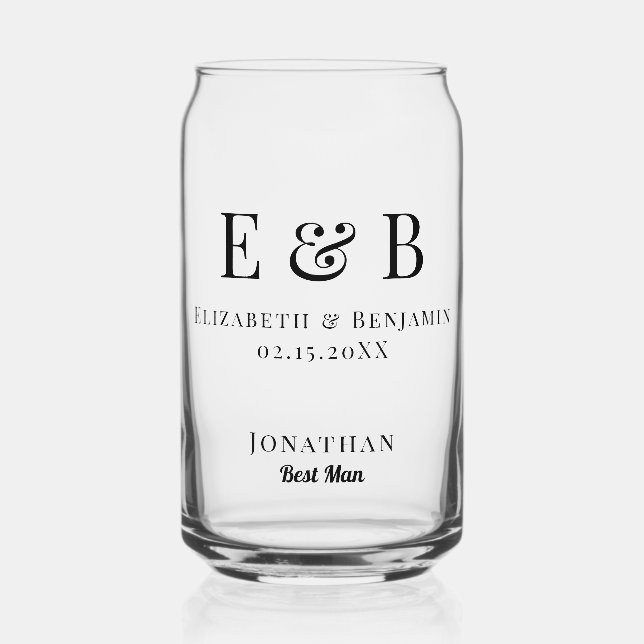 Cadeau de témoin personnalisé Mariage Minimaliste (Recto)