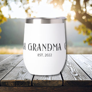 Cadeau de typographie établie grand-mère isolé 