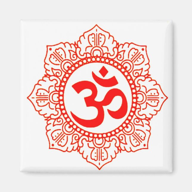 CADEAU DE VACANCES MAGNETS OM EN PETALS DE CHAKRA (Devant)