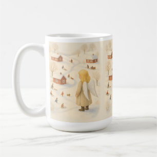 Cadeau de village de Noël Mug Ange de l'hiver