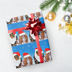 Cadeau Deux papier Santa Cavalier King Charles Spaniels