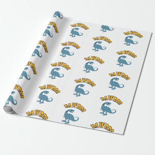 Cadeau Dinosaure de bébé - Papier d'enveloppement mat