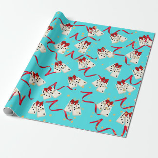 Cadeau Domino Papier de recouvrement Aqua
