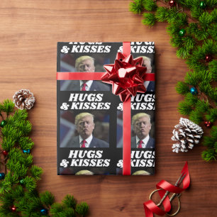 CADEAU DONALD TRUMP CHRISTMAS KISS WRAPPER PAPIER