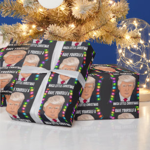 Cadeau DONALD TRUMP MAGA PETIT papier d'emballage de Noël