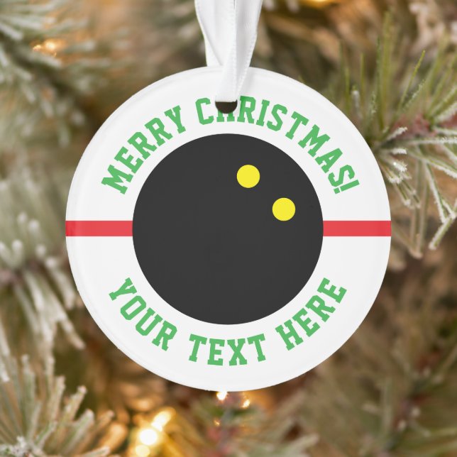 Cadeau d'ornement de sapin de Noël balle de squash (Arbre)