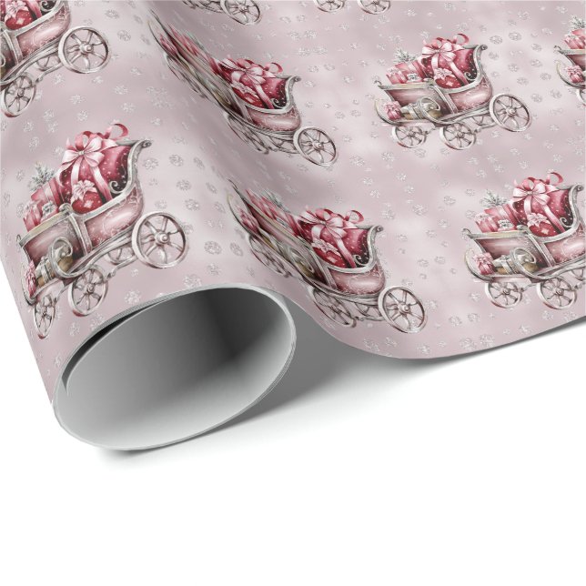 Cadeau Drapeau de Noël avec papier d'enveloppement de cad (Coin rond)