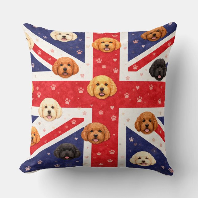 Cadeau drôle de Cockapoo | Coussin de Cockapoo UK (Recto)