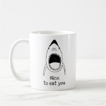 Cadeau drôle de requin pour lui. Tasse