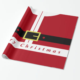 Cadeau Drôle Noël Enveloppement Papier Père Noël Design C
