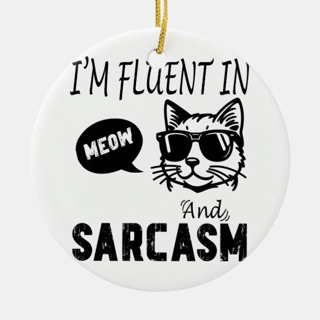 cadeau drôle pour amoureux de chats ornement de mé (Devant)