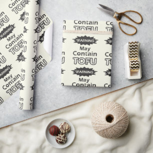 Cadeau Drôle Tofu thème papier d'enveloppement