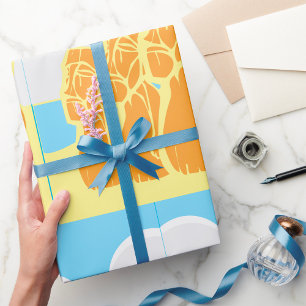 Cadeau Easter Island Moai Heads papier d'enveloppement hi