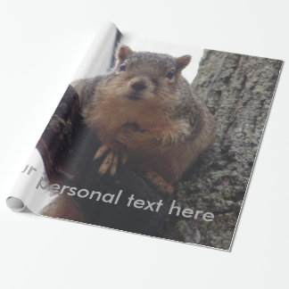 Cadeau Écureuil regardant votre papier d'emballage