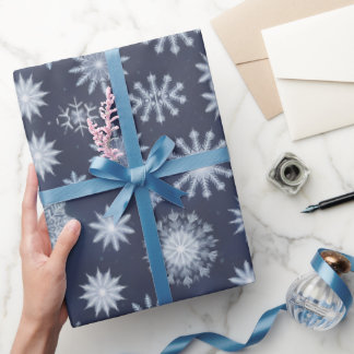 Cadeau Élégant flocon de neige Noël papier d'enveloppemen