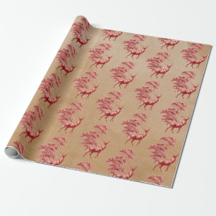 Cadeau Elégant Kraft papier Red Deer en forêt