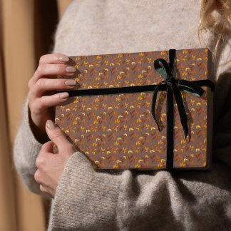 Cadeau Élégant papier d'enveloppement de feuilles d'autom