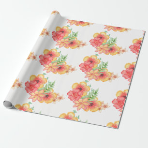 Cadeau Élégant papier d'enveloppement de fleurs