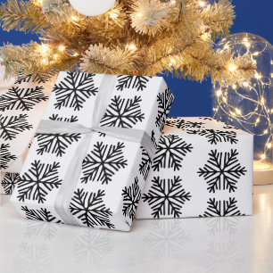 Cadeau Élégant papier d'enveloppement de flocon de neige
