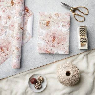 Cadeau Élégant papier d'enveloppement de pivoine