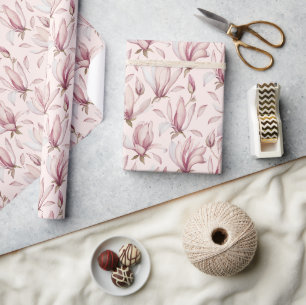 Cadeau Élégant papier d'enveloppement Magnolia