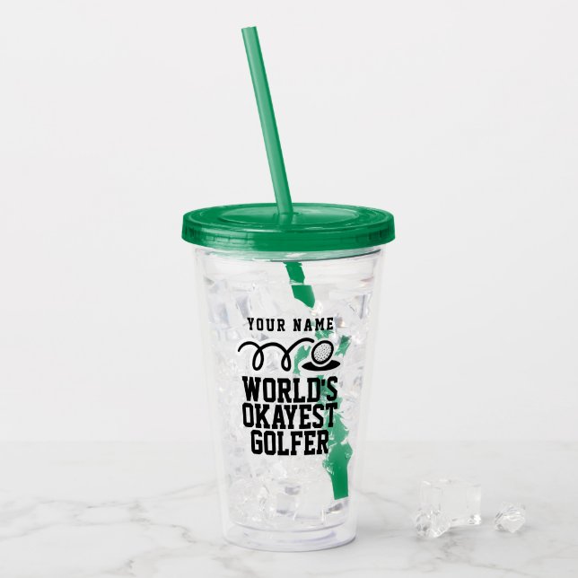 Cadeau en verre de golf de culbuteur acrylique (Devant glace)