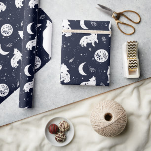 Cadeau Ensemble de papier d'emballage Loupon hurle à la L