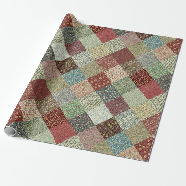 Cadeau Enveloppe de papier d'édredon de patchwork de (Déroulé)