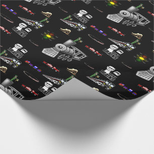 Cadeau Enveloppement de papier Trains