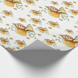 Cadeau Envelopper les coquillages en papier