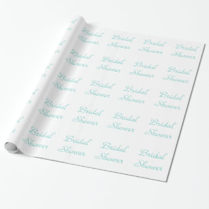 Cadeau Épousant le papier d'emballage bleu - Fête de la