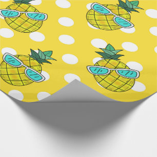 Cadeau Été amusant ananas soleil bain de soleil papier ca