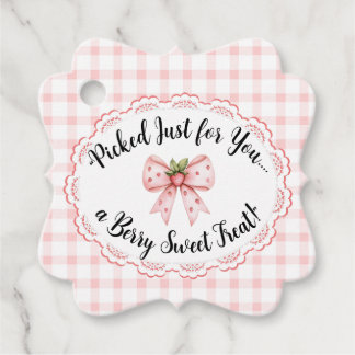 Cadeau Étiquettes Baby shower-Faveur fraise