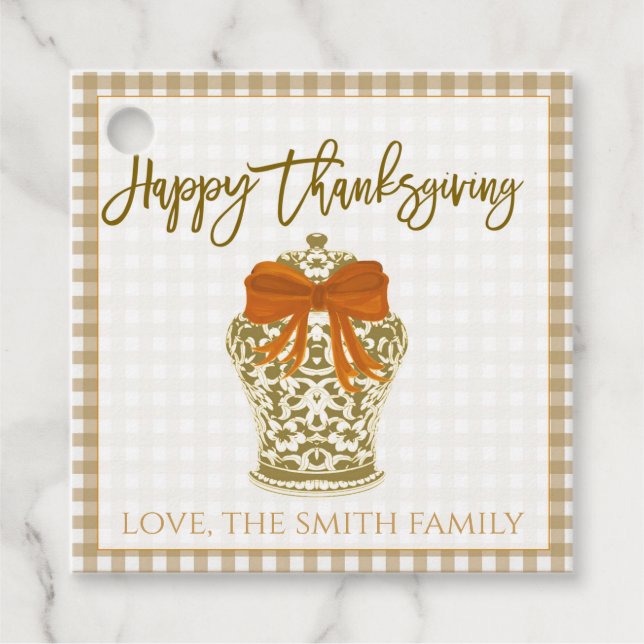 Cadeau Étiquettes cadeaux pour gingembre d'automne (Devant)