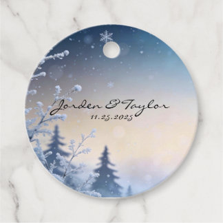 Cadeau Étiquettes de cadeaux de mariage Soft Winter Daydr