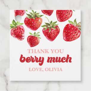 Cadeau Étiquettes de cadeaux Merci beaucoup de fraises