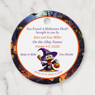 Cadeau Étiquettes de canard de croisière Halloween