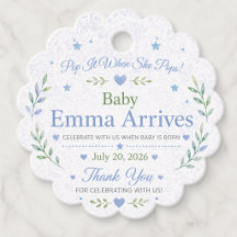 Étiquettes de faveur de baby shower personnalisées
