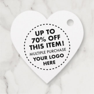 Cadeau Étiquettes de faveur de cœur personnalisées 70% de
