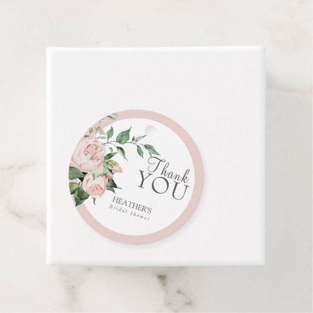 Cadeau Étiquettes de faveur de douche nuptiale Rose Thé P (En situation)