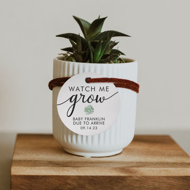 Cadeau Étiquettes de faveur de succulente personnalisées  (Créateur téléchargé)