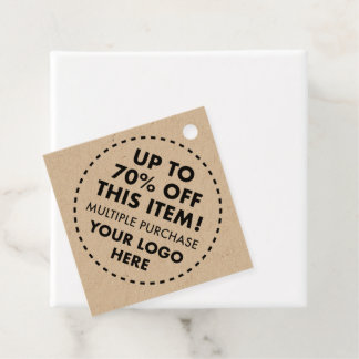 Cadeau Étiquettes de faveur Kraft Diamant 70% de réductio