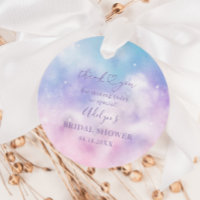 Étiquettes de Faveurs de Mariage Ciel Rose Violet