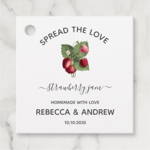 Cadeau Étiquettes de Mariage Confiture de Fraise "Partage