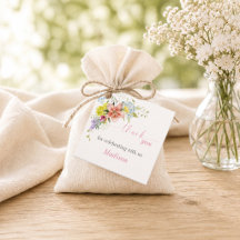 Étiquettes de remerciement pour cadeaux Baby in Bl
